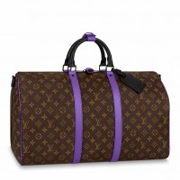 Louis Vuitton Keepall Bandouliere 50 Bag In Monogram Purple M46257 Louis Vuitton Keepall Bandouliere 50 Bag In Monogram Purple M46257