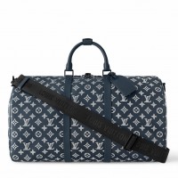 Louis Vuitton Keepall Bandouliere 50 Bag in Monogram Shadow Leather M24953