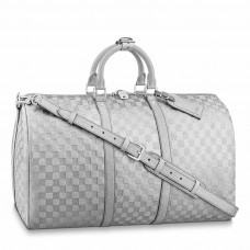 Louis Vuitton Keepall Bandouliere 50B Bag In Glitter Leather N58041 Louis Vuitton Keepall Bandouliere 50B Bag In Glitter Leather N58041