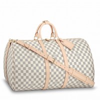 Louis Vuitton Keepall Bandouliere 55 Bag In Damier Azur Canvas N41429 Louis Vuitton Keepall Bandouliere 55 Bag In Damier Azur Canvas N41429