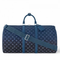 Louis Vuitton Keepall Bandouliere 55 Bag in Green Monogram Gradient Canvas M11558 Louis Vuitton Keepall Bandouliere 55 Bag in Green Monogram Gradient Canvas M11558