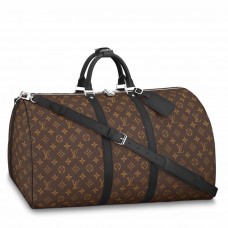 Louis Vuitton Keepall Bandouliere 55 Bag In Monogram Macassar Canvas M56714 Louis Vuitton Keepall Bandouliere 55 Bag In Monogram Macassar Canvas M56714