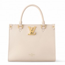 Louis Vuitton Lock & Go Bag in Quartz Leather M23637