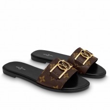 Louis Vuitton Lock It Flat Slides In Monogram Canvas Louis Vuitton Lock It Flat Slides In Monogram Canvas