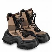 Louis Vuitton LV Archlight 2.0 Platform Ankle Boot In Beige Suede Leather