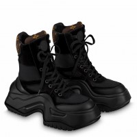 Louis Vuitton LV Archlight 2.0 Platform Ankle Boot In Black Suede Leather
