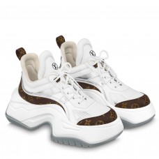 Louis Vuitton LV Archlight 2.0 Platform Sneakers In White Materials Louis Vuitton LV Archlight 2.0 Platform Sneakers In White Materials