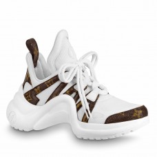 Louis Vuitton LV Archlight Sneakers In White Fabrics with Monogram Louis Vuitton LV Archlight Sneakers In White Fabrics with Monogram