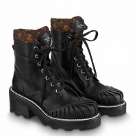 Louis Vuitton LV Beaubourg Ankle Boots In Black Leather