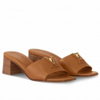 Louis Vuitton LV Capri Mules 45mm in Brown Leather