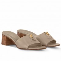 Louis Vuitton LV Capri Mules 45mm in Galet Leather