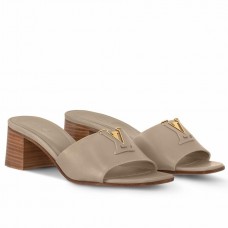 Louis Vuitton LV Capri Mules 45mm in Galet Leather Louis Vuitton LV Capri Mules 45mm in Galet Leather