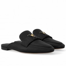 Louis Vuitton LV Capri Open Back Loafers in Black Leather Louis Vuitton LV Capri Open Back Loafers in Black Leather