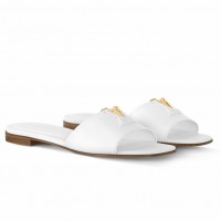 Louis Vuitton LV Capri Slides in White Calfskin
