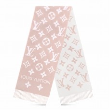 Louis Vuitton LV Essential Scarf In Beige Rose Wool M77854 Louis Vuitton LV Essential Scarf In Beige Rose Wool M77854