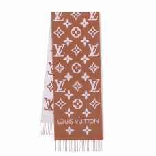 Louis Vuitton LV Essential Scarf In Brown Wool M78935 Louis Vuitton LV Essential Scarf In Brown Wool M78935