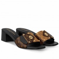 Louis Vuitton LV Frame Mules 45mm in Monogram Reverse Canvas