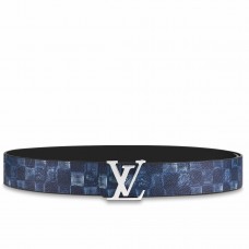 Louis Vuitton LV Initiales 40MM Reversible Belt In Damier Salt Canvas M0378Q Louis Vuitton LV Initiales 40MM Reversible Belt In Damier Salt Canvas M0378Q