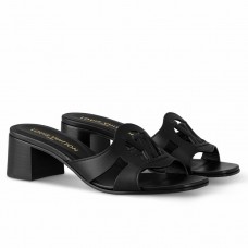 Louis Vuitton LV Isola Slides 45mm in Black Calfskin Louis Vuitton LV Isola Slides 45mm in Black Calfskin