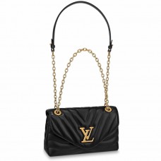 Louis Vuitton LV New Wave Chain MM Bag In Black Leather M58552 Louis Vuitton LV New Wave Chain MM Bag In Black Leather M58552