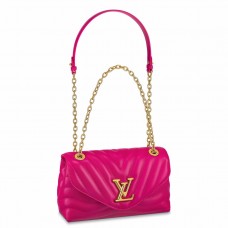 Louis Vuitton LV New Wave Chain MM Bag In Rose Red Leather M58553 Louis Vuitton LV New Wave Chain MM Bag In Rose Red Leather M58553