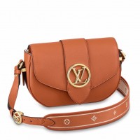 Louis Vuitton LV Pont 9 Soft MM Bag In Brown Grained Leather M58968 Louis Vuitton LV Pont 9 Soft MM Bag In Brown Grained Leather M58968