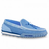 Louis Vuitton LV Racer Moccasin In Blue Technical Mesh