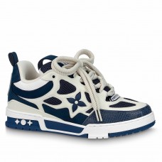 Louis Vuitton LV Skate Sneakers in Blue Mix Materials Louis Vuitton LV Skate Sneakers in Blue Mix Materials