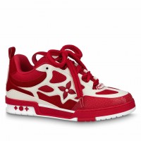 Louis Vuitton LV Skate Sneakers in Red Mix Materials Louis Vuitton LV Skate Sneakers in Red Mix Materials