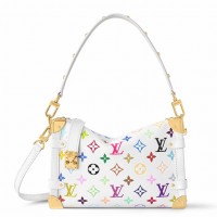Louis Vuitton LV x TM Side Trunk MM Bag in Monogram Multicolored Leather M14046 Louis Vuitton LV x TM Side Trunk MM Bag in Monogram Multicolored Leather M14046