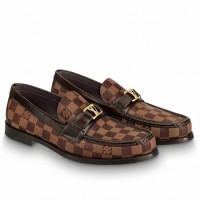 Louis Vuitton Major Loafers In Damier Ebene Canvas Louis Vuitton Major Loafers In Damier Ebene Canvas