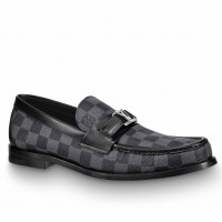 Louis Vuitton Major Loafers In Damier Graphite Canvas Louis Vuitton Major Loafers In Damier Graphite Canvas