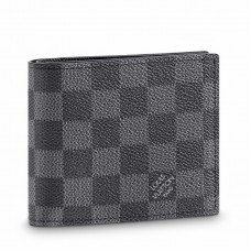 Louis Vuitton Marco Wallet In Damier Graphite Canvas N63336