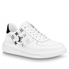 Louis Vuitton Men's Beverly Hills Sneakers In White Leather Louis Vuitton Men's Beverly Hills Sneakers In White Leather