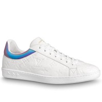 Louis Vuitton Men's Luxembourg Sneakers In White Monogram Leather Louis Vuitton Men's Luxembourg Sneakers In White Monogram Leather