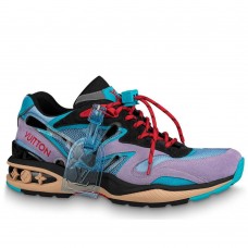 Louis Vuitton Men's LV Trail Sneakers Purple Suede Leather Louis Vuitton Men's LV Trail Sneakers Purple Suede Leather