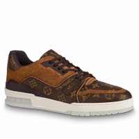 Louis Vuitton Men's LV Trainer Sneakers In Monogram Suede Louis Vuitton Men's LV Trainer Sneakers In Monogram Suede