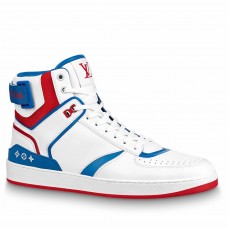 Louis Vuitton Men's Rivoli High-top Sneakers In White Leather Louis Vuitton Men's Rivoli High-top Sneakers In White Leather