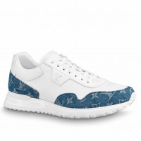 Louis Vuitton Men's Run Away Sneakers In Denim and Mesh