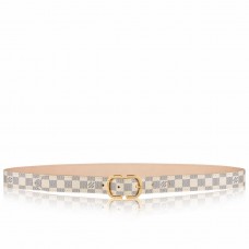 Louis Vuitton Mini 25MM Belt In Damier Azur Canvas M9782X Louis Vuitton Mini 25MM Belt In Damier Azur Canvas M9782X