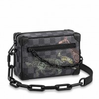 Louis Vuitton Mini Soft Trunk Bag In Damier Graphite Canvas N45278 Louis Vuitton Mini Soft Trunk Bag In Damier Graphite Canvas N45278