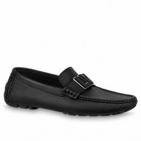 Louis Vuitton Monte Carlo Moccasin In Black Grained Leather Louis Vuitton Monte Carlo Moccasin In Black Grained Leather