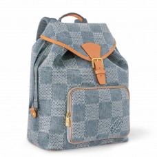 Louis Vuitton Montsouris Backpack in Damier Denim 3D Canvas N40708 Louis Vuitton Montsouris Backpack in Damier Denim 3D Canvas N40708