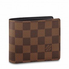 Louis Vuitton Multiple Wallet In Damier Ebene Canvas N60895