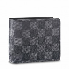 Louis Vuitton Multiple Wallet In Damier Graphite Canvas N62663
