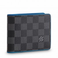 Louis Vuitton Multiple Wallet In Damier Graphite Canvas N64434 Louis Vuitton Multiple Wallet In Damier Graphite Canvas N64434