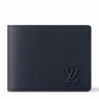 Louis Vuitton Multiple Wallet in Navy Blue LV Aerogram Leather M11531 Louis Vuitton Multiple Wallet in Navy Blue LV Aerogram Leather M11531