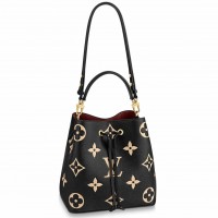 Louis Vuitton NeoNoe MM Bag In Bicolor Empreinte Leather M45495 Louis Vuitton NeoNoe MM Bag In Bicolor Empreinte Leather M45495