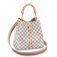 Louis Vuitton NeoNoe MM With Braided Handle Damier Azur Canvas N40344 Louis Vuitton NeoNoe MM With Braided Handle Damier Azur Canvas N40344