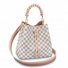 Louis Vuitton NeoNoe MM With Braided Handle Damier Azur Canvas N40344 Louis Vuitton NeoNoe MM With Braided Handle Damier Azur Canvas N40344